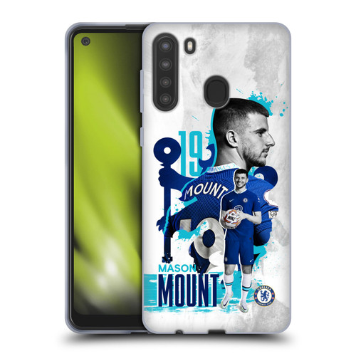 Chelsea Football Club 2022/23 First Team Mason Mount Soft Gel Case for Samsung Galaxy A21 (2020)