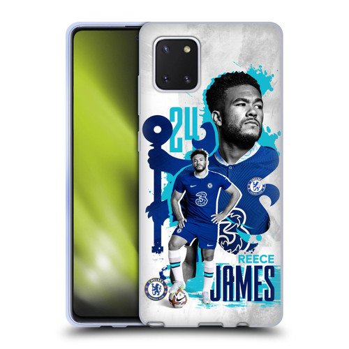Chelsea Football Club 2022/23 First Team Reece James Soft Gel Case for Samsung Galaxy Note10 Lite
