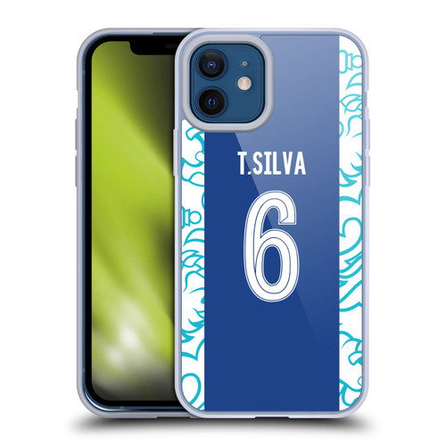 Chelsea Football Club 2022/23 Players Home Kit Thiago Silva Soft Gel Case for Apple iPhone 12 / iPhone 12 Pro