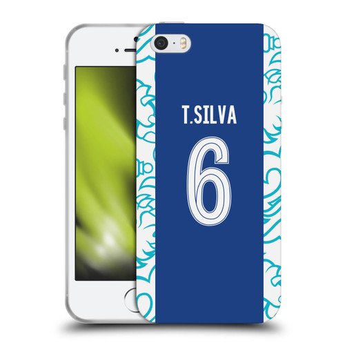 Chelsea Football Club 2022/23 Players Home Kit Thiago Silva Soft Gel Case for Apple iPhone 5 / 5s / iPhone SE 2016