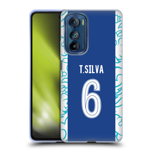 Chelsea Football Club 2022/23 Players Home Kit Thiago Silva Soft Gel Case for Motorola Edge 30