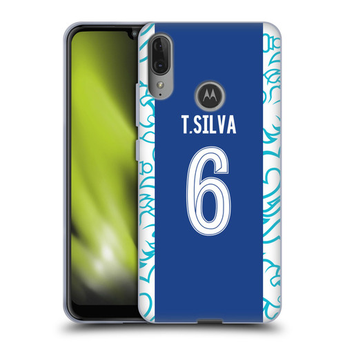 Chelsea Football Club 2022/23 Players Home Kit Thiago Silva Soft Gel Case for Motorola Moto E6 Plus
