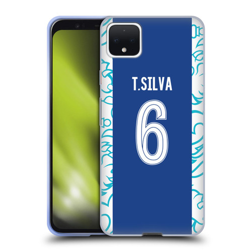 Chelsea Football Club 2022/23 Players Home Kit Thiago Silva Soft Gel Case for Google Pixel 4 XL