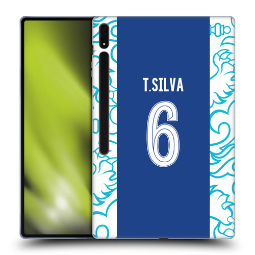Chelsea Football Club 2022/23 Players Home Kit Thiago Silva Soft Gel Case for Samsung Galaxy Tab S8 Ultra