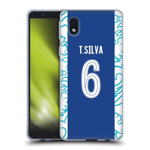 Chelsea Football Club 2022/23 Players Home Kit Thiago Silva Soft Gel Case for Samsung Galaxy A01 Core (2020)