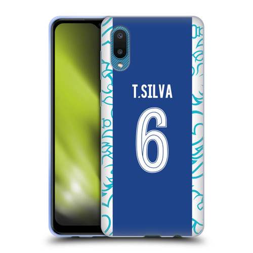 Chelsea Football Club 2022/23 Players Home Kit Thiago Silva Soft Gel Case for Samsung Galaxy A02/M02 (2021)