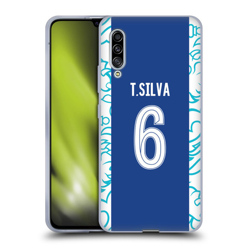 Chelsea Football Club 2022/23 Players Home Kit Thiago Silva Soft Gel Case for Samsung Galaxy A90 5G (2019)