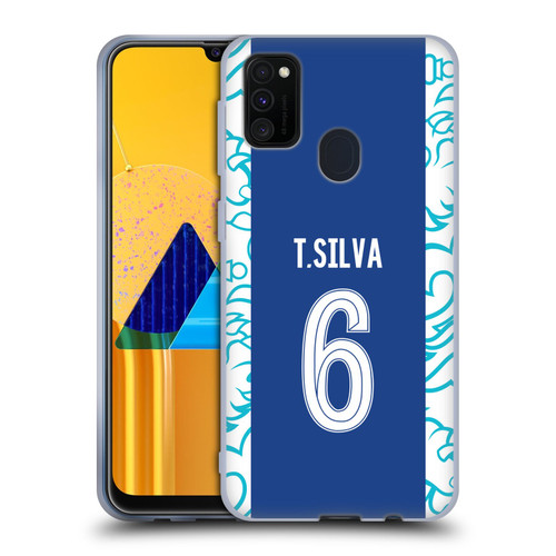 Chelsea Football Club 2022/23 Players Home Kit Thiago Silva Soft Gel Case for Samsung Galaxy M30s (2019)/M21 (2020)