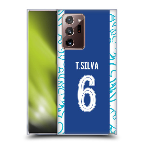 Chelsea Football Club 2022/23 Players Home Kit Thiago Silva Soft Gel Case for Samsung Galaxy Note20 Ultra / 5G