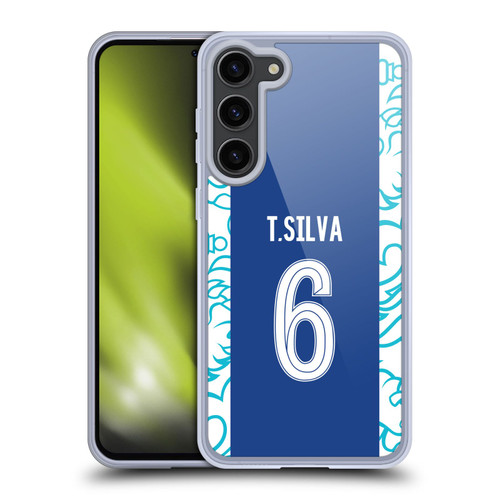 Chelsea Football Club 2022/23 Players Home Kit Thiago Silva Soft Gel Case for Samsung Galaxy S23+ 5G