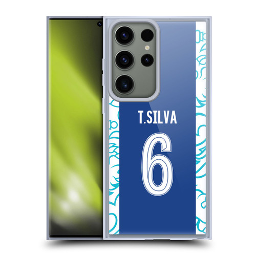 Chelsea Football Club 2022/23 Players Home Kit Thiago Silva Soft Gel Case for Samsung Galaxy S23 Ultra 5G