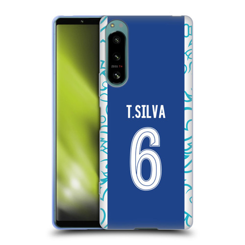 Chelsea Football Club 2022/23 Players Home Kit Thiago Silva Soft Gel Case for Sony Xperia 5 IV