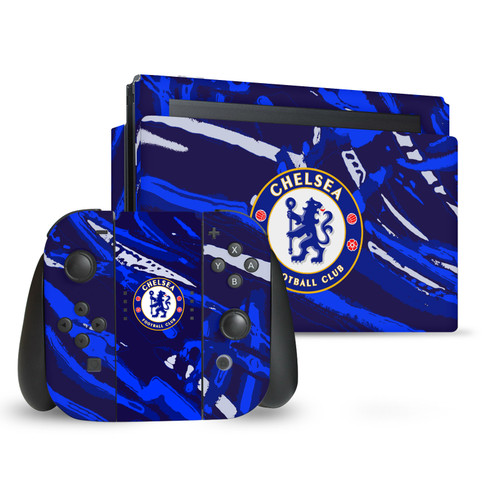 Chelsea Football Club Art Abstract Brush Vinyl Sticker Skin Decal Cover for Nintendo Switch Bundle