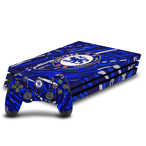 Chelsea Football Club Art Abstract Brush Vinyl Sticker Skin Decal Cover for Sony PS4 Pro Bundle