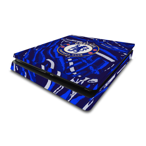 Chelsea Football Club Art Abstract Brush Vinyl Sticker Skin Decal Cover for Sony PS4 Slim Console