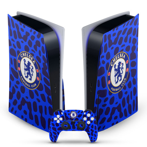Chelsea Football Club Art Animal Print Vinyl Sticker Skin Decal Cover for Sony PS5 Disc Edition Bundle