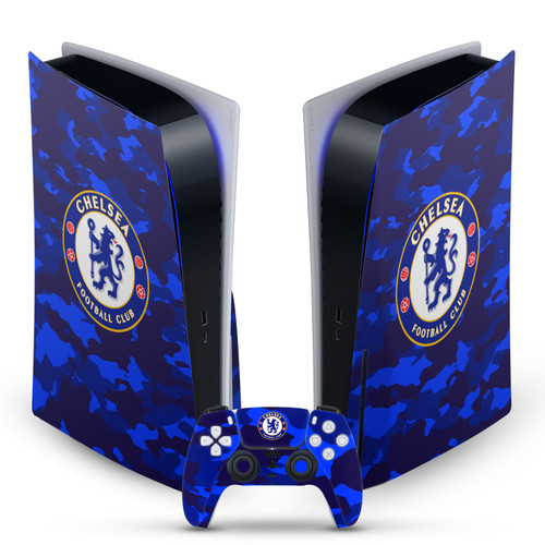 Chelsea Football Club Art Camouflage Vinyl Sticker Skin Decal Cover for Sony PS5 Disc Edition Bundle