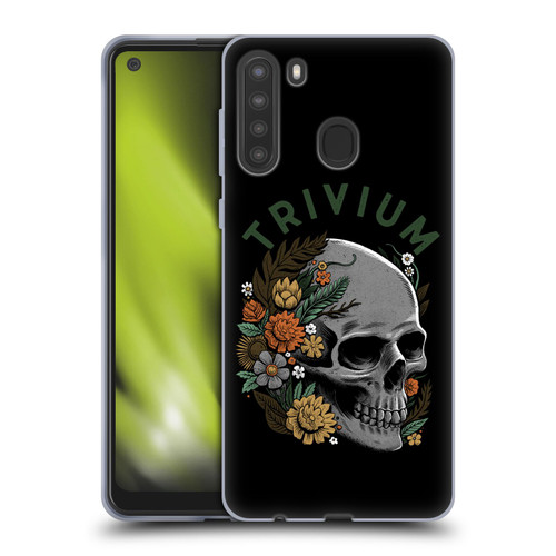 Trivium Graphics Skelly Flower Soft Gel Case for Samsung Galaxy A21 (2020)