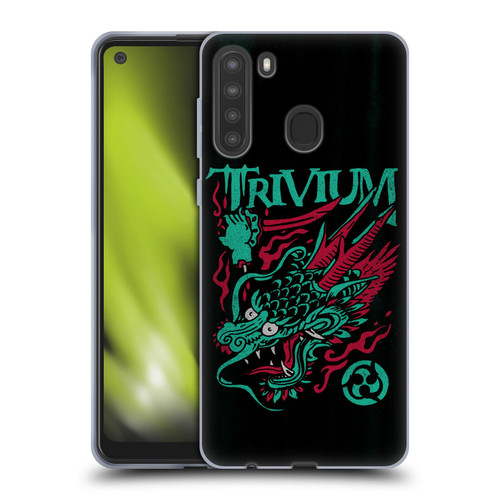 Trivium Graphics Screaming Dragon Soft Gel Case for Samsung Galaxy A21 (2020)
