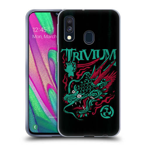 Trivium Graphics Screaming Dragon Soft Gel Case for Samsung Galaxy A40 (2019)