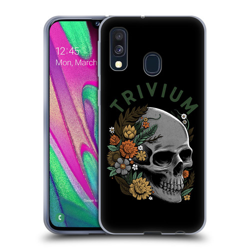 Trivium Graphics Skelly Flower Soft Gel Case for Samsung Galaxy A40 (2019)