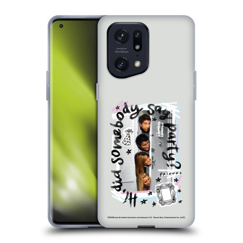 Friends TV Show Doodle Art Somebody Say Party Soft Gel Case for OPPO Find X5 Pro