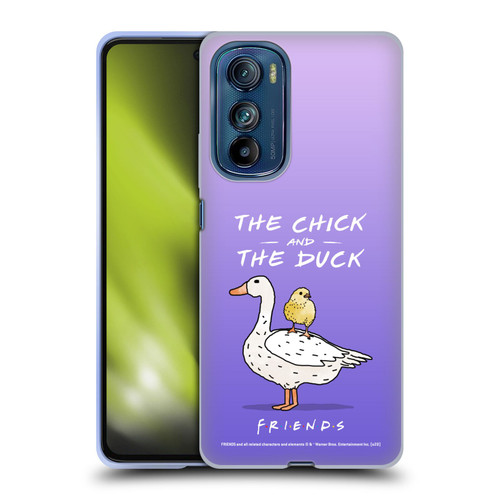 Friends TV Show Key Art Chick And Duck Soft Gel Case for Motorola Edge 30