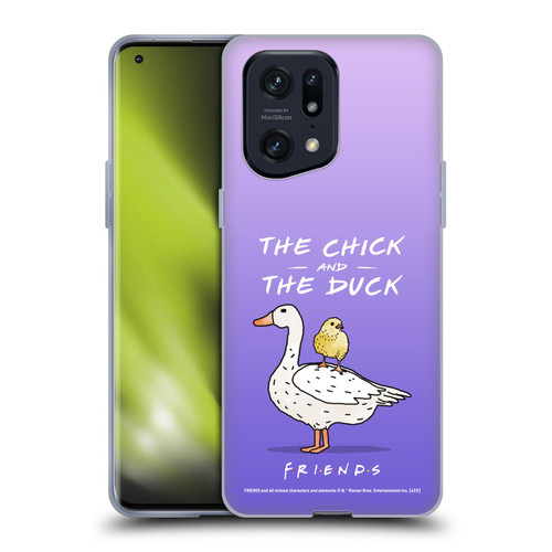Friends TV Show Key Art Chick And Duck Soft Gel Case for OPPO Find X5 Pro