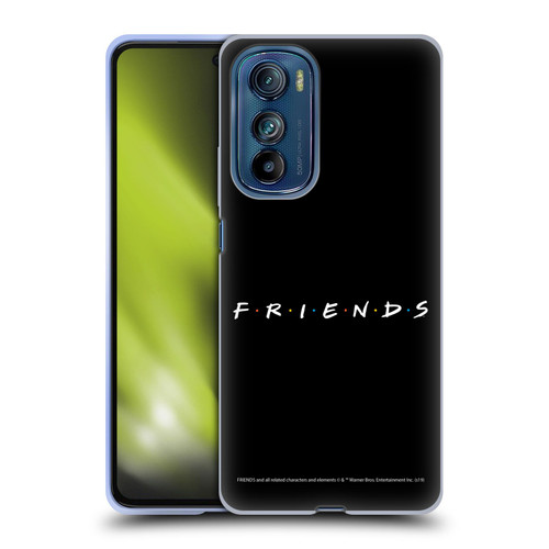 Friends TV Show Logos Black Soft Gel Case for Motorola Edge 30