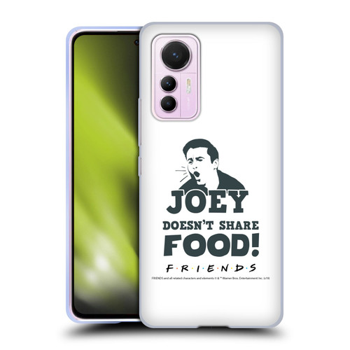 Friends TV Show Quotes Joey Food Soft Gel Case for Xiaomi 12 Lite