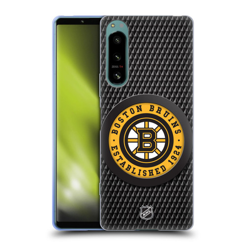 NHL Boston Bruins Puck Texture Soft Gel Case for Sony Xperia 5 IV