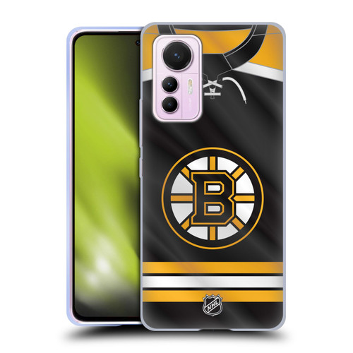 NHL Boston Bruins Jersey Soft Gel Case for Xiaomi 12 Lite