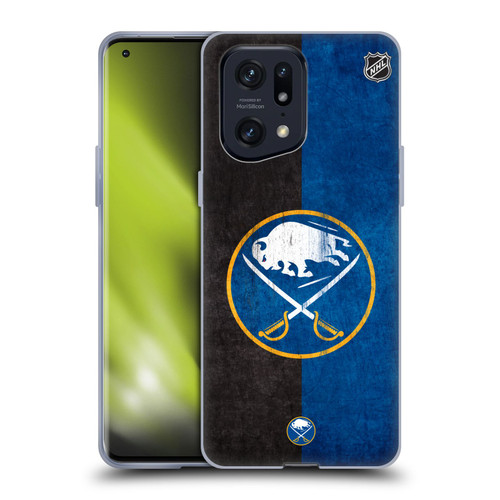 NHL Buffalo Sabres Half Distressed Soft Gel Case for OPPO Find X5 Pro