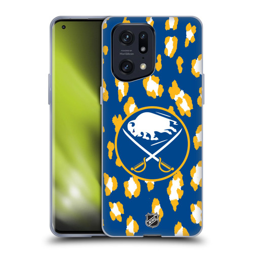 NHL Buffalo Sabres Leopard Patten Soft Gel Case for OPPO Find X5 Pro