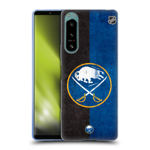 NHL Buffalo Sabres Half Distressed Soft Gel Case for Sony Xperia 5 IV