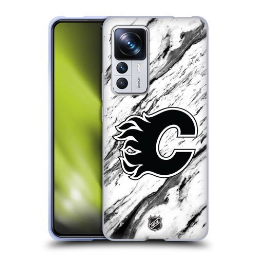 NHL Calgary Flames Marble Soft Gel Case for Xiaomi 12T Pro