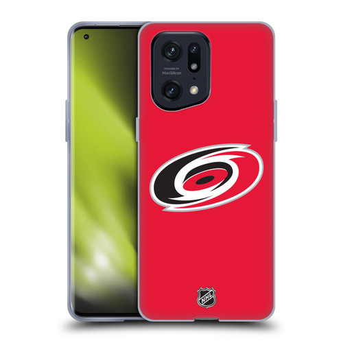 NHL Carolina Hurricanes Plain Soft Gel Case for OPPO Find X5 Pro