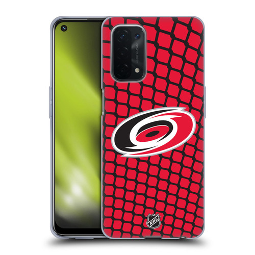 NHL Carolina Hurricanes Net Pattern Soft Gel Case for OPPO A54 5G