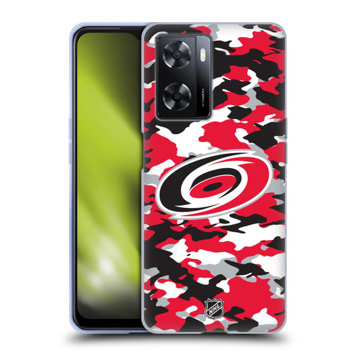 NHL Carolina Hurricanes Camouflage Soft Gel Case for OPPO A57s