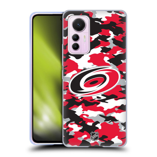 NHL Carolina Hurricanes Camouflage Soft Gel Case for Xiaomi 12 Lite