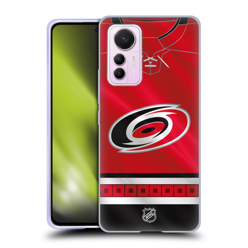 NHL Carolina Hurricanes Jersey Soft Gel Case for Xiaomi 12 Lite