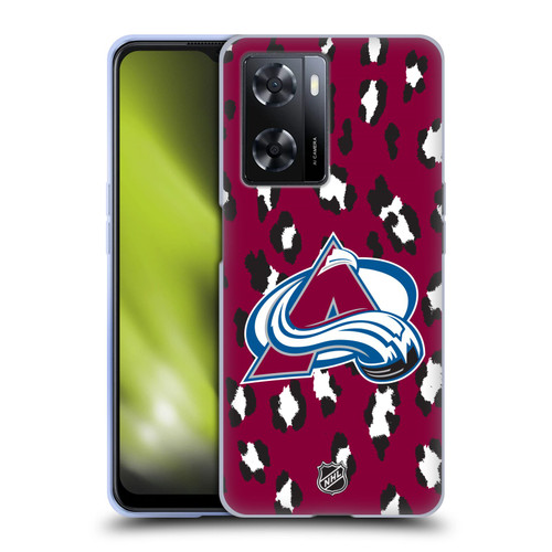 NHL Colorado Avalanche Leopard Patten Soft Gel Case for OPPO A57s