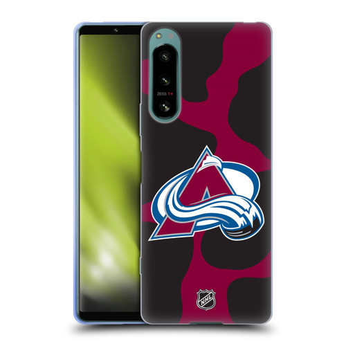 NHL Colorado Avalanche Cow Pattern Soft Gel Case for Sony Xperia 5 IV