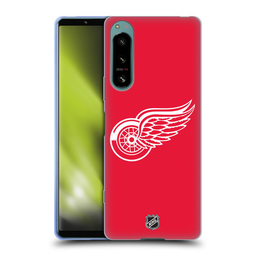 NHL Detroit Red Wings Plain Soft Gel Case for Sony Xperia 5 IV