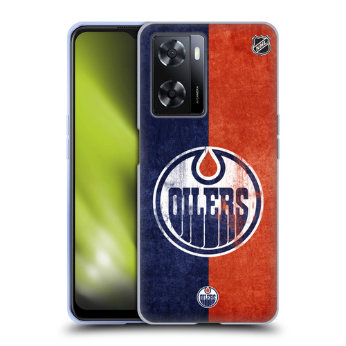 NHL Edmonton Oilers Half Distressed Soft Gel Case for OPPO A57s