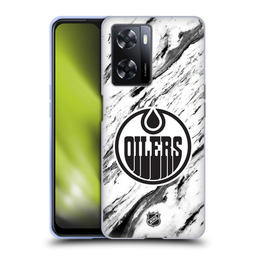 NHL Edmonton Oilers Marble Soft Gel Case for OPPO A57s
