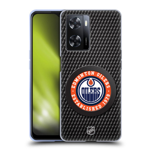 NHL Edmonton Oilers Puck Texture Soft Gel Case for OPPO A57s