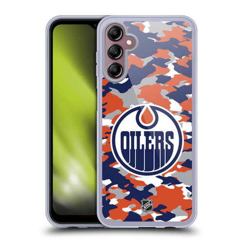 NHL Edmonton Oilers Camouflage Soft Gel Case for Samsung Galaxy A14 5G
