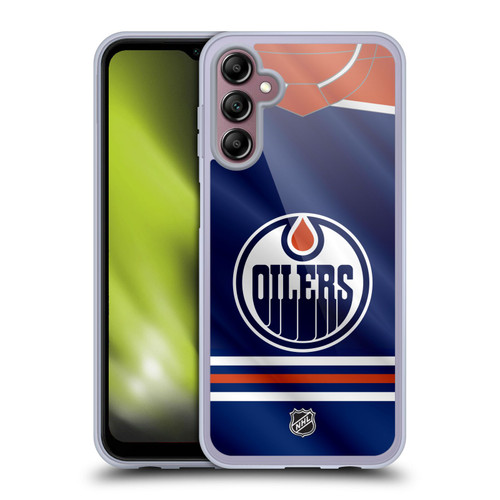 NHL Edmonton Oilers Jersey Soft Gel Case for Samsung Galaxy A14 5G