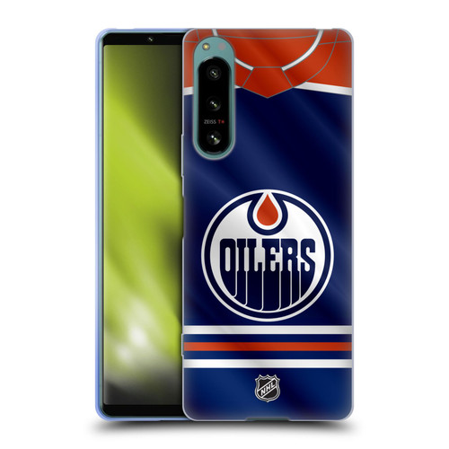 NHL Edmonton Oilers Jersey Soft Gel Case for Sony Xperia 5 IV